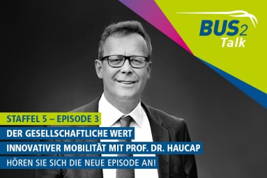Foto von Prof. Dr. Haucap. „BUS2Talk“ „Staffel 5, 3. Episode, Der gesellschaftliche Wert innovativer Mobilität mi