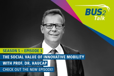 photo of Prof. Dr. Haucap. BUS2Talk: ’Series 5 – Episode 3, The Social Value of Innovative Mobiliity