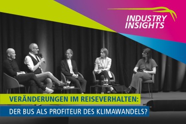 Video zeigt Panel Diskussion Thema „Veränderungen im Reiseverhalten: Der Bus als Profiteur des Klimawandels?“ mit Anette Seidel 