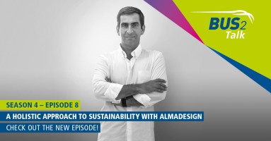 BUS2Talk’ it reads: ’Series 4 – Episode 8, The holistic view of sustainability with Almadesign.