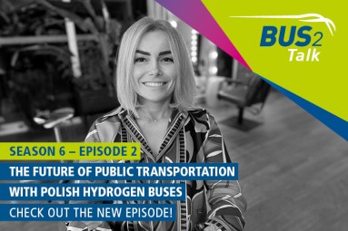 The graphic shows a photo of Katarzyna Piec. Next to the lettering 'BUS2Talk' you can read: 'Season 6 - Episode 2 '